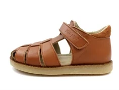 Pom Pom sandal camel med velcro